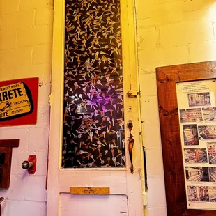 a door with a glass window