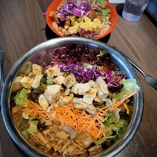Color Fall salad and brussel sprout salad