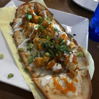 Fried Buffalo Cauliflower Flatbread