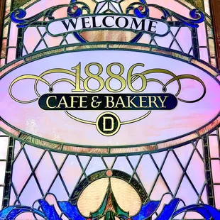 Beautiful Stain Glass Sign