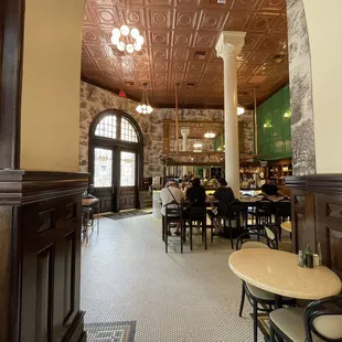 Inside facing the order counter