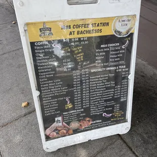 Coffee Menu