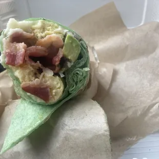 Fresh warm wrap on a cold rainy day is just what I needed!