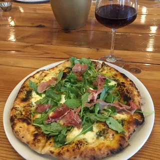 Green Eggs and Ham Pizza