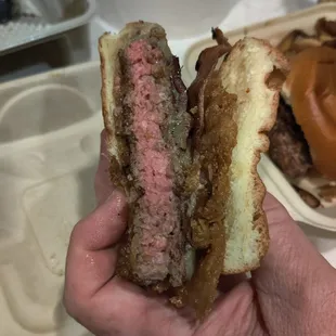 I guess this is what a medium well burger looks like these days.