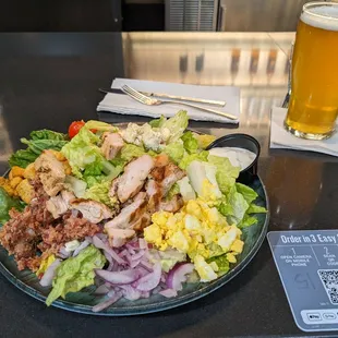 Cobb salad and a local IPA at the bar