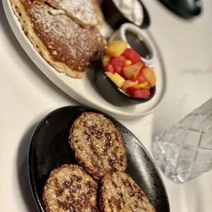 Kids pancake and turkey sausage patties(we miss the links)