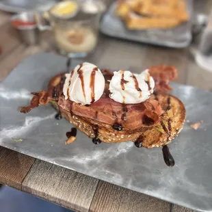 Egg avocado bacon toast