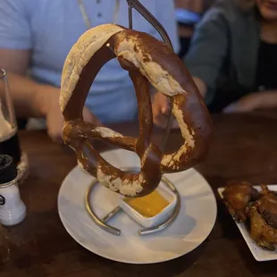 Jumbo pretzel with beer cheese