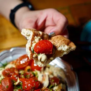 Garlic Tomato Hummus - Dinner