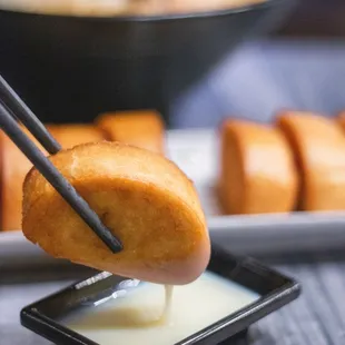 Deep Fried Golden Bun with Condensed Milk