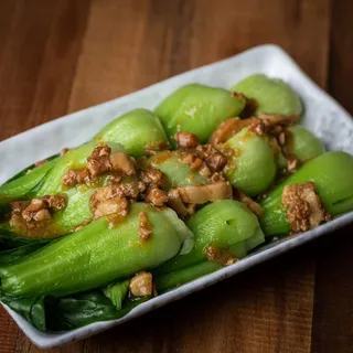 Bok Choy with Meat Sauce tang