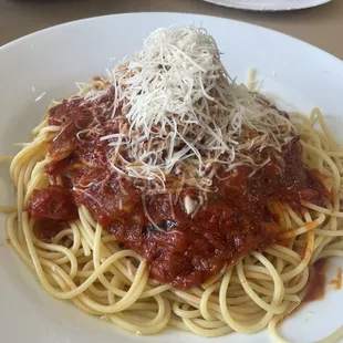Spaghetti with Marinara Sauce + meatball