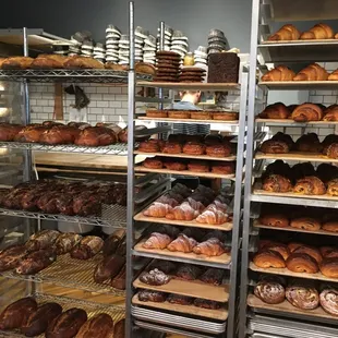 shelves of baked goods