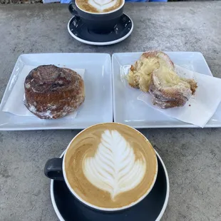 Lattes and pastries