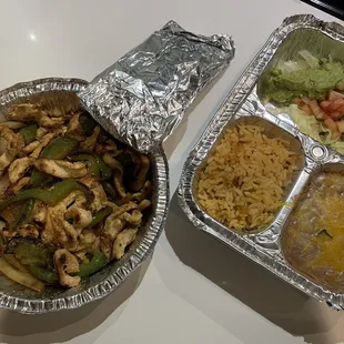 Chicken Fajitas and sides!
