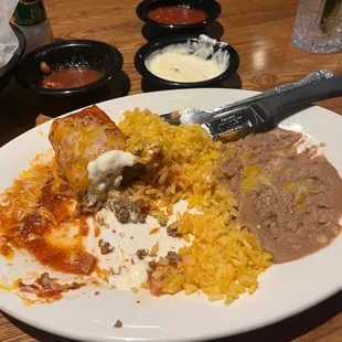 Burrito combo - was way too hungry and did not let the phone eat first!