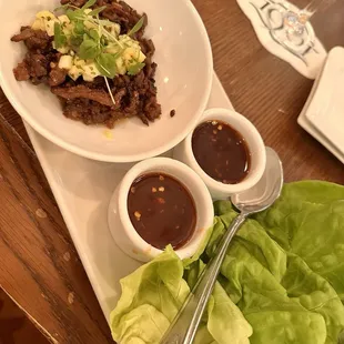 Vietnamese Twice-cooked Beef Lettuce Wraps