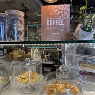 a display of baked goods