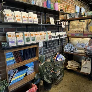 a display of craft supplies