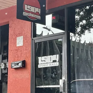 the entrance to the building