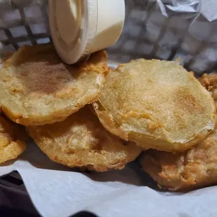 Not bad, these fried green tomatoes!