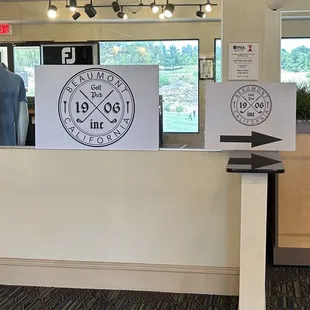 Interior signage