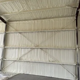 2" closed cell spray foam for RV/boat storage.