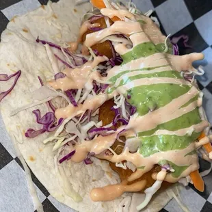 Beer Battered Shrimp Taco was insane!