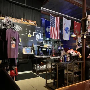 the interior of the brewery