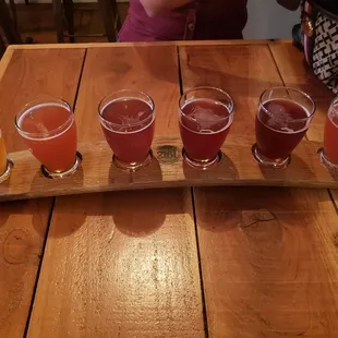 Stopped by for a flight of sours...the pomegranite chili on the far left is the best.