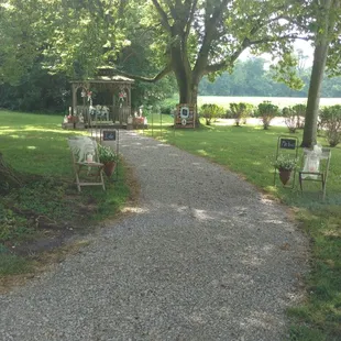 Outside Gazebo for ceremony.  Nicely seats up to 300 guests!