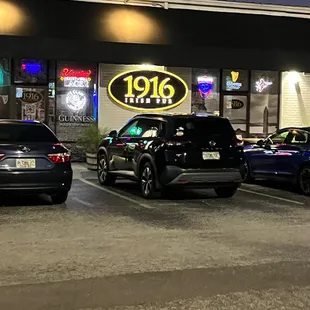cars parked in a parking lot