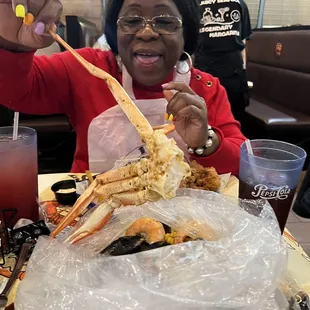 Mom is loving the fresh sea food