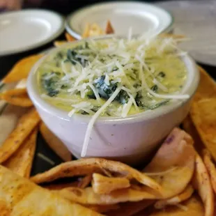 Spinach artichoke dip. Very tasty.