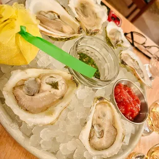 Raw oysters