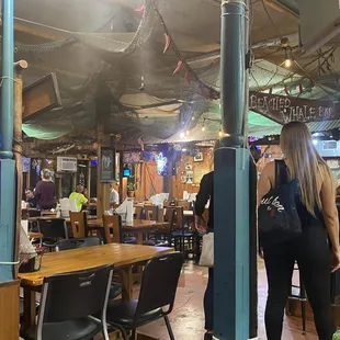 The dining area