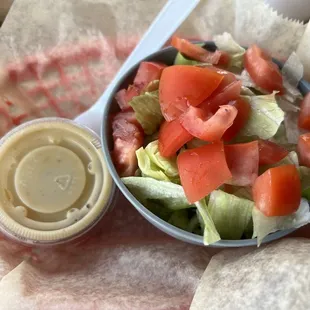 Side salad with entree