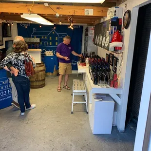 people in a wine shop
