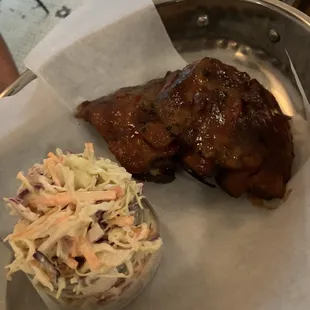 Half rack of ribs w/ slaw