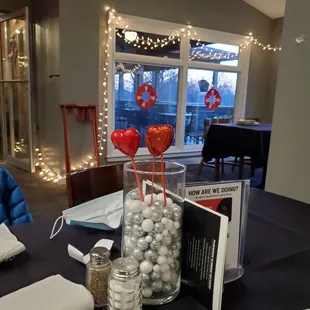 In the main dining room,  January 2022