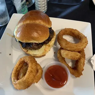 Candied Bacon Bleu Burger