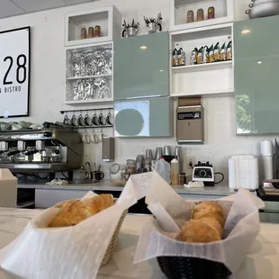 A view of the counter &amp; our pastries