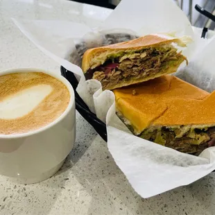 Cafe con Leche and Pan Con Lechon