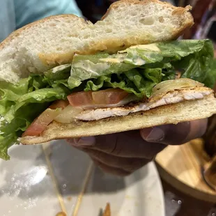 This was their Cajun chicken sandwich. Do you see the chicken?  me either! Totally disappointing.