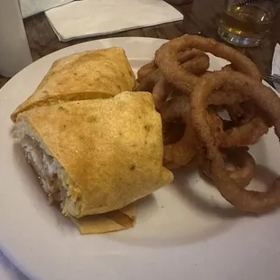 Siracha honey chicken wrap