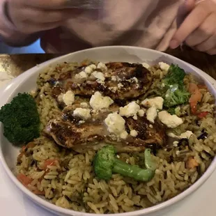 Mediterranean Chicken Bowl- she loved it..