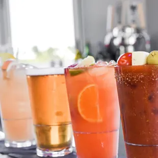 a variety of cocktails