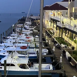 The pier and parking garage.