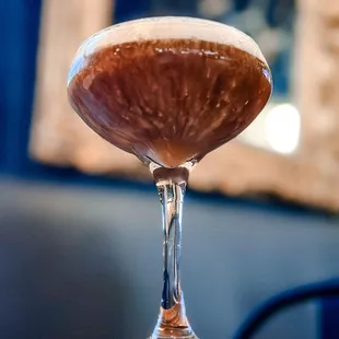ESPRESS YA&apos;SELF $12 Brackish Vodka, Kahlúa, Borghetti Espresso Liqueur topped with coffee cold foam. Photo credit: Heather S